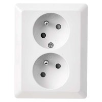 EMOS Z�suvka dvojn�sobn�, b�l� 1906010503