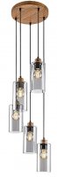 Rabalux závěsné svítidlo Tanno E27 5x MAX 25W dub 72125 Rabalux závěsné svítidlo Tanno E27 5x MAX 25W dub 72125