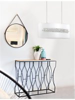 NOVA LUCE závěsné svítidlo THELTA chromovaný hliník bílé sklo a křišťál E27 3x12W IP20 bez žárovky 7310602 NOVA LUCE závěsné svítidlo THELTA chromovaný hliník bílé sklo a křišťál E27 3x12W IP20 bez žárovky 7310602