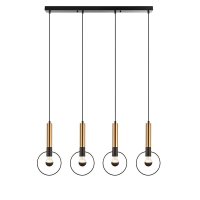 ACA Lighting z�v�sn� sv�tidlo 4XE27 mosaz/�ern� kov 93X18XH116CM MIRACOLO HL39974P94BB