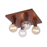 LEUCHTEN DIRECT Stropn� sv�tidlo, barva rzi, rustik�ln�, 4-ramenn� LD 14778-48