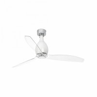 FARO MINI ETERFAN M, bílá/transparentní, stropní ventilátor s DC motorem FARO MINI ETERFAN M, bílá/transparentní, stropní ventilátor s DC motorem