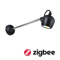 PAULMANN LED venkovní nástěnné svítidlo Smart Home Zigbee Kikolo RGBW IP65 90mm RGBW+ 6,2W 230V antracit umělá hmota/hliník 947.73 PAULMANN LED venkovní nástěnné svítidlo Smart Home Zigbee Kikolo RGBW IP65 90mm RGBW+ 6,2W 230V antracit umělá hmota/hliník 947.73