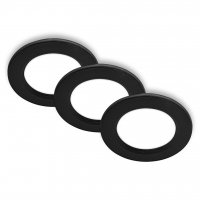 BRILONER Jeft vestavn� sv�tidla 76mm 3ks sada - 230V, 3W, 330lm, LED, neutr�ln� b�l�, �ern� 7992035