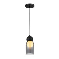 ACA Lighting z�v�sn� sv�tidlo JULIETTE �ern� a sklo IP20 1xE27 LT1522PBK