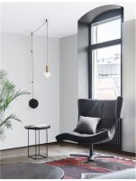 NOVA LUCE závěsné svítidlo BELAR čiré sklo a akryl mosazný kov LED 4.8W 230V 3000K IP20 9117002 NOVA LUCE závěsné svítidlo BELAR čiré sklo a akryl mosazný kov LED 4.8W 230V 3000K IP20 9117002