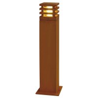 BIG WHITE RUSTY SQUARE 70, venkovn� stojac� lampa, LED, 3000K, hranat�, rezav� �elezo, D/�/V 12/12/71 233437