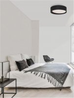 NOVA LUCE stropn� sv�tidlo OBY �ern� hlin�k a akryl LED 30W 230V 3000K IP20 stm�vateln� 9085221