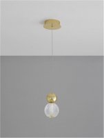 NOVA LUCE závěsné svítidlo BRILLE zlatý hliník a sklo LED 4W 230V 3200K IP20 9511020 NOVA LUCE závěsné svítidlo BRILLE zlatý hliník a sklo LED 4W 230V 3200K IP20 9511020