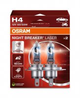 OSRAM H4 12V 60/55W P43t NIGHT BREAKER LASER +150% v�ce sv�tla 2ks 64193NL-2HB