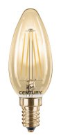 CENTURY LED FILAMENT SV��KA EPOCA 4W E14 2200K 320Lm 360d 35x97mm IP20 CEN INVM1-041422
