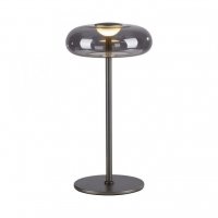 JUST LIGHT Kolekce Sch�ner Wohnen LED stoln� lampa POSH, �ed�, stm�vateln�, tepl� b�l� 3000K