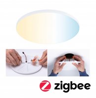 PAULMANN VariFit LED vestavn� sv�tidlo Smart Home Zigbee Veluna Edge IP44 kruhov� 160mm m�niteln� b�l� b�l� stm�vateln�