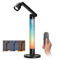 Solight LED stm�vateln� lampi�ka s RGB podsv�cen�m, 10W, 600lm, zm�na chromati�nosti, d�lkov� ovlada� WO67