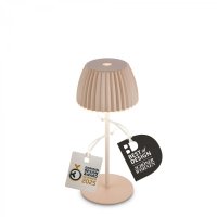 BRILONER Nab�jec� stoln� lampa Riffle Mini - 20 cm, 1,5W, 150lm, bezdr�tov�, LED, stm�vateln�, dotykov� vyp�na�, b�ov� 7552011