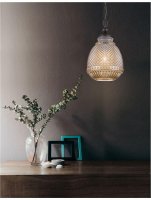 NOVA LUCE závěsné svítidlo TOULON jantarové sklo tmavě hnědá základna a řetěz E27 1x12W IP20 bez žárovky 8381443 NOVA LUCE závěsné svítidlo TOULON jantarové sklo tmavě hnědá základna a řetěz E27 1x12W IP20 bez žárovky 8381443