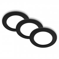 BRILONER Jeft vestavn� sv�tidla 12mm 3ks sada - 230V, 6W, 660lm, LED, neutr�ln� b�l�, �ern� 7993035