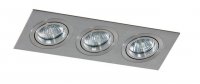 Stropn� bodov� z�pustn� sv�tidlo AZzardo Caro 3 Square aluminium AZ2441 GU10 3x40W IP20 25,6cm hlin�kov�