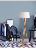 NOVA LUCE stojac� lampa SALINO st�nidlo slonovinov� b�l� p��rodn� d�evo E27 1x12W 230V IP20 bez ��rovky 9145071