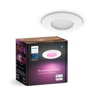 Philips Hue WCA Slim koupelnov� z�pustn� sv�tidlo LED 8,3W 750lm 2200-6500K RGB 9cm kulat� IP44, b�l�