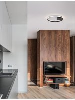 NOVA LUCE stropn� sv�tidlo FULINE �ern� hlin�k a akryl LED 32W 230V2320 lm 3000K IP20 stm�vateln� 9348073