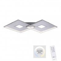 PAUL NEUHAUS LED stropn� sv�tidlo v barv� oceli modern� design s funkc� stm�v�n� a d�lkov�m ovlada�em 2700-5000K