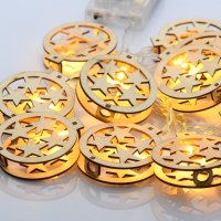 ACA Lighting "d�ev�n� kulat� hv�zdy", 10 LED dekora�n� �et�z na baterie (3xAA) + �asova� (6ON/18OFF), tepl� b�l�, IP20, 135+30cm �ir� p��vodn� kabel XWBSTARS102AT