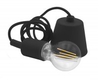 CENTURY SILIKONOV� Z�V�S FANTASY �ERN� pro LED ��rovky d�lka 150cm E27 IP20 Visual Box