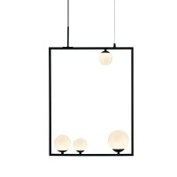 ACA Lighting z�v�sn� sv�tidlo 4XG9 QUADRO �ern� kov + b�l� 49X12X120CM OD91494PB