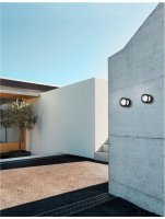 NOVA LUCE venkovn� n�st�nn� sv�tidlo AGOSTO �ern� hlin�k a akrylov� difuzor LED 6W 3000K 100-240V 120st. IP54 9207615