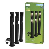 Philips Desi GardenLink 3x venkovn� LED sloupek Low Voltage 3x1,5W 3x180lm 2700K 24V IP44 70cm, �ern�, sada