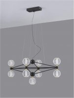 NOVA LUCE z�v�sn� sv�tidlo BELINDA �ern� hlin�k a akryl LED 41W 230V 3200K IP20 stm�vateln� 9695300