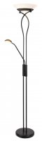 Rabalux stojac� lampa Gamma Trend E27 2x MAX 15W + G9 1x MAX 40W matn� �ern� 4554