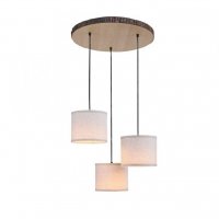 LEUCHTEN DIREKT is JUST LIGHT LED stropn� sv�tidlo, 3-ramenn�, d�evo, l�tkov� st�nidlo, 3xE27