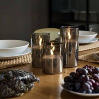 DecoLED Sada 3 sv��ek ve skle, �ed�, s d�lkov�m ovlada�em