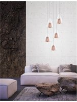 NOVA LUCE závěsné svítidlo HUGO chromovaný hliník čiré sklo a růžový zlatý rám G9 5x5W IP20 bez žárovky 1600200507 NOVA LUCE závěsné svítidlo HUGO chromovaný hliník čiré sklo a růžový zlatý rám G9 5x5W IP20 bez žárovky 1600200507