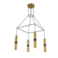 ACA Lighting z�v�sn� sv�tidlo 4XGU10 mosaz kov 56X56XH150CM DA VINCI HM854P56BR