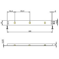 McLED LED p�sek SMD3528 teple b�l�, DC12V, IP68, 8mm, b�l� PCB p�sek, 30 led/metr 121.201.10.0