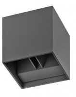 LED Venkovn� n�st�nn� sv�tidlo AZzardo Gambino 1 dark grey AZ0957 6W 480lm 3000K IP44 10cm tmav� �ed�