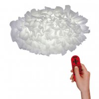 LEUCHTEN DIREKT is JUST LIGHT LED stropní svítidlo, Naomi, látkové stínidlo, bílé, CCT, pr.49cm MEDION RGB+2700-5000K LEUCHTEN DIREKT is JUST LIGHT LED stropní svítidlo, Naomi, látkové stínidlo, bílé, CCT, pr.49cm MEDION RGB+2700-5000K