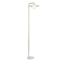 ACA Lighting stojac� lampa 1xG9 b�l� / zlat� s akrylov�m st�n�tkem HM235F1