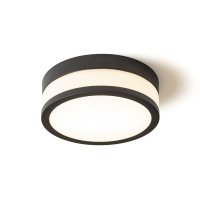 RENDL CIRA LED 23 stropn� op�lov� sklo/�ern� 230V LED 12W IP44 3000K R13680