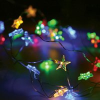 ACA Lighting "hvězdy", 20 LED dekorační řetěz, RGBY, stříbrný měďený drát, na baterie 2xAA, IP20, 2m+10cm, 1.2W X01203112 ACA Lighting "hvězdy", 20 LED dekorační řetěz, RGBY, stříbrný měďený drát, na baterie 2xAA, IP20, 2m+10cm, 1.2W X01203112