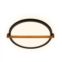 BRILONER Remsa LED stropn� sv�tidlo, dekor d�eva, p��m� a nep��m� osv�tlen�, ov�ln� 31,5x29 cm, �ern�/d�evo 3844015