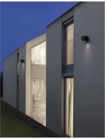 NOVA LUCE venkovn� n�st�nn� sv�tidlo FOCUS �ern� hlin�k sklen�n� difuzor GU10 1x7W 100-240V IP54 bez ��rovky 9207912