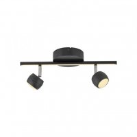 JUST LIGHT LED stropn� sv�tidlo �ern� JARIK 2-ramenn�, ��zen� vyp�na�em, nastaviteln� 3000K