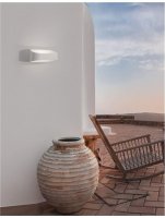 NOVA LUCE venkovn� n�st�nn� sv�tidlo MILE b�l� hlin�k a sklo LED 9W 3000K 100-240V 155st. IP54 sv�tlo nahoru a dol� 9257871