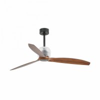 FARO DECO FAN M, černá/dřevo, stropní LED ventilátor s DC motorem FARO DECO FAN M, černá/dřevo, stropní LED ventilátor s DC motorem