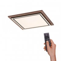 PAUL NEUHAUS LED stropn� sv�tidlo, imitace d�eva, stm�vateln�, d�lkov� ovlada�, CCT 2700-5000K