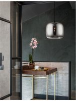 NOVA LUCE závěsné svítidlo SAVAZ chromové sklo černý kov černý kabel E27 1x12W 230V IP20 bez žárovky 9726483 NOVA LUCE závěsné svítidlo SAVAZ chromové sklo černý kov černý kabel E27 1x12W 230V IP20 bez žárovky 9726483